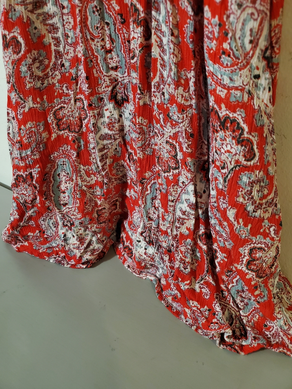 American Eagle Paisley Cottagecore Keyhole Flowy Dress XL - Picture 3 of 9